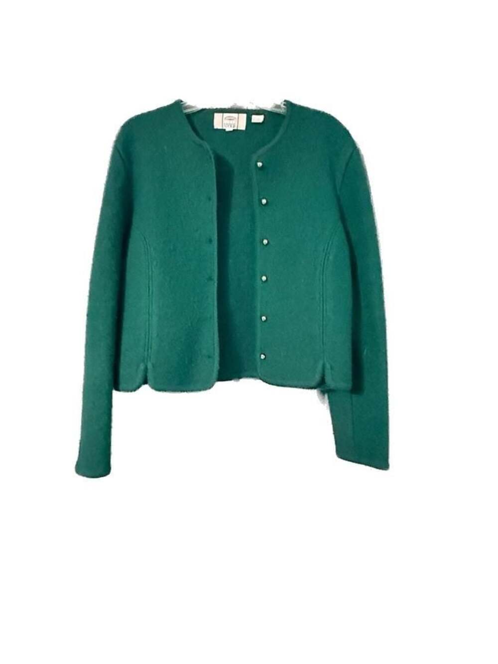 Field Manor Vintage 100% Wool Boiled Wool Cropped Cardigan Jacket sz8